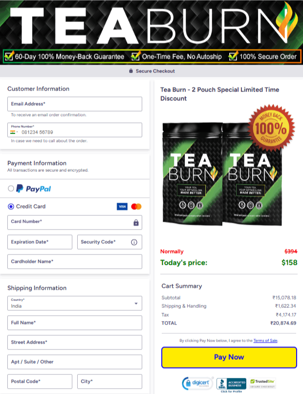 Tea Burn-Secure-Checkout